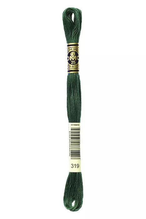 DMC 6 Strand Embroidery Floss - 319 Shaded Green