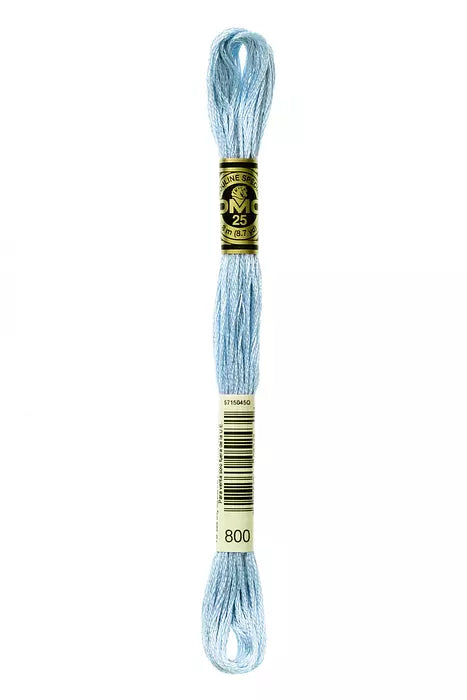 DMC 6 Strand Embroidery Floss - 800 Sky Blue
