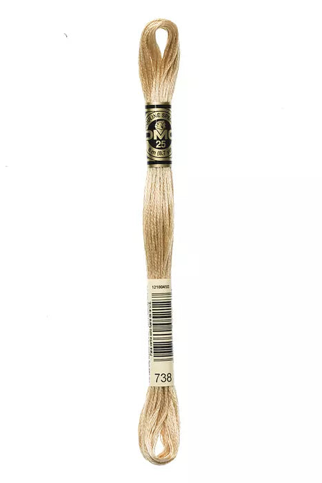 DMC 6 Strand Embroidery Floss - 738 Sahara