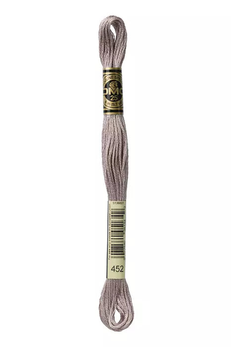 DMC 6 Strand Embroidery Floss - 452 Pigeon Gray