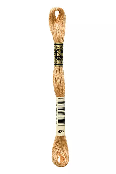 DMC 6 Strand Embroidery Floss - 437 Camel