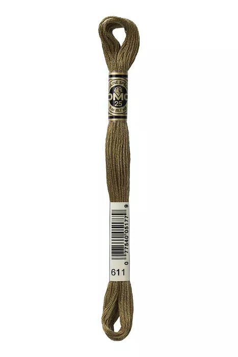 DMC 6 Strand Embroidery Floss - 611 Umber