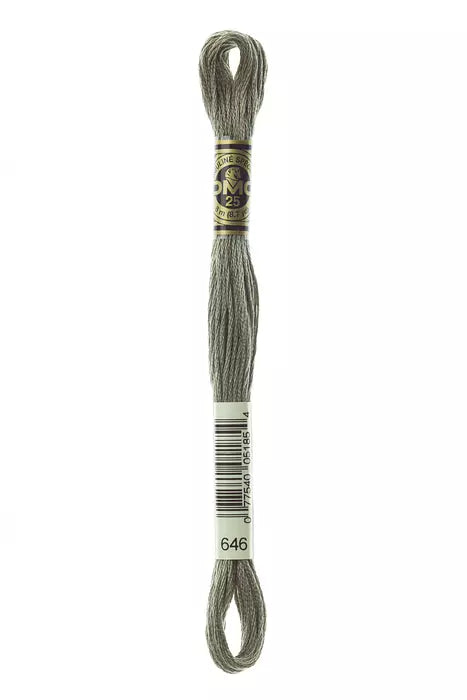 DMC 6 Strand Embroidery Floss - 646 Smoke Grey