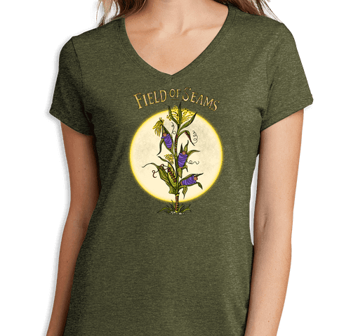 Field of Seams V-Neck T-Shirt