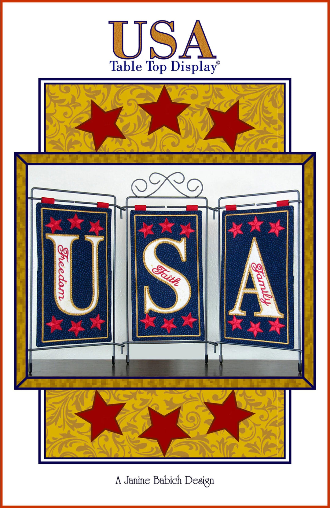 USA Table Top Display - Machine Embroidery