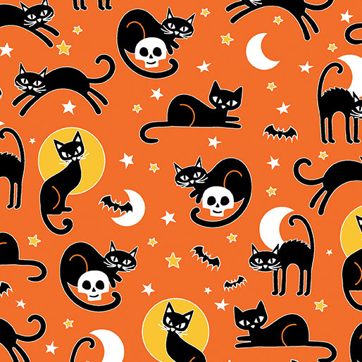 Glow-O-Ween - Spooky Cats Orange 12956G-37