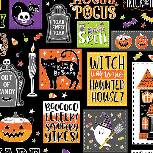 Glow-O-Ween - Haunted Patchwork Multi Color 12961G-99