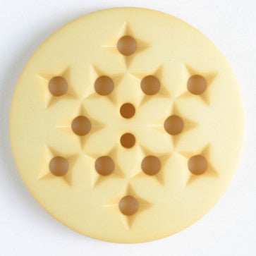 Dill Button 32mm Yellow Snowflake