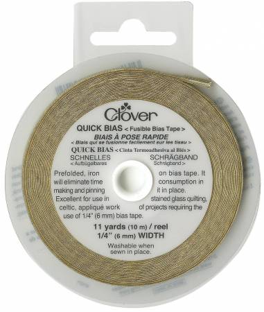 Fusible Quick Bias Metallic Gold 1/4 in x 11 yds