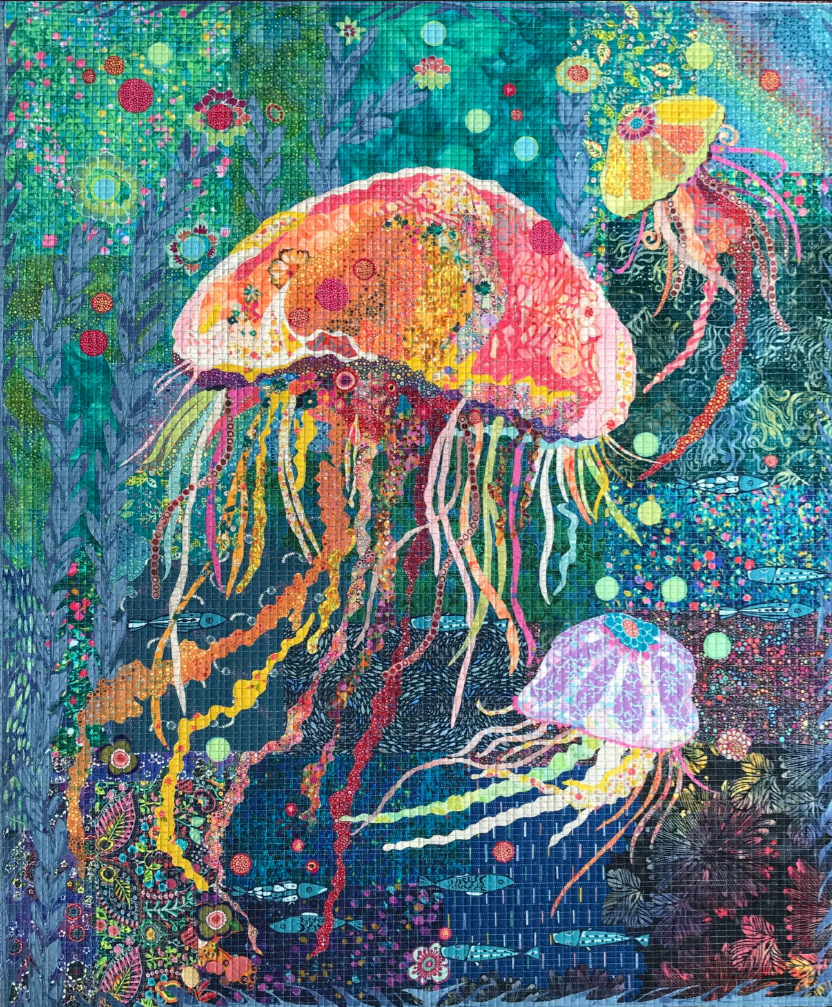 Jellie Fish Collage Pattern