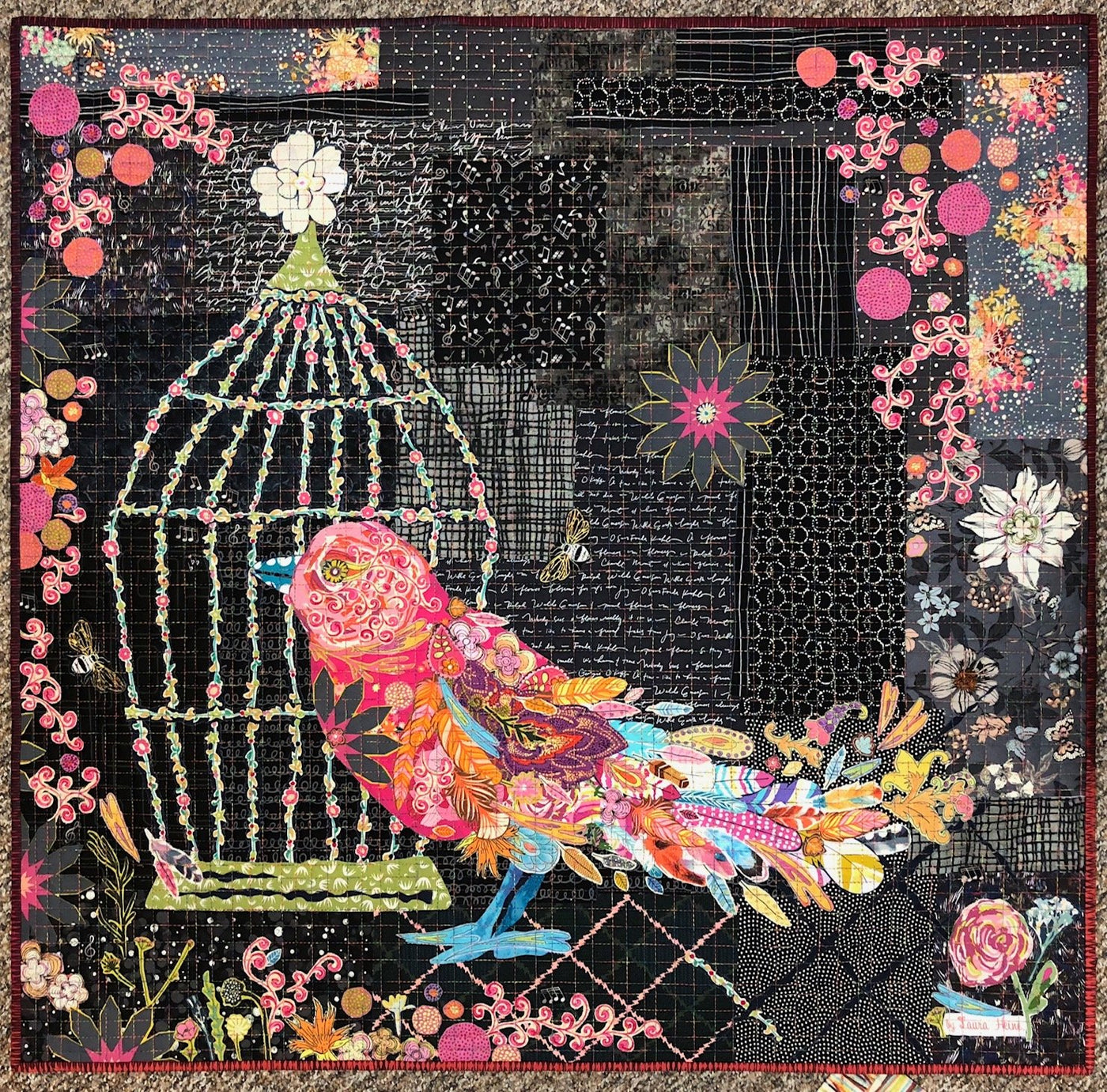 Songbird Collage Pattern