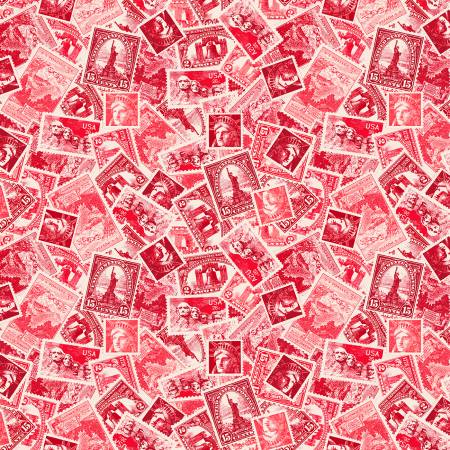 We The People -Red Patriotic Stamps