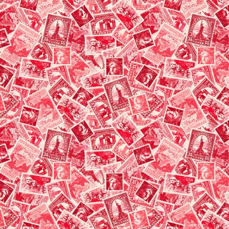 We The People -Red Patriotic Stamps