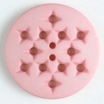 Dill Button 32mm Pink Snowflake
