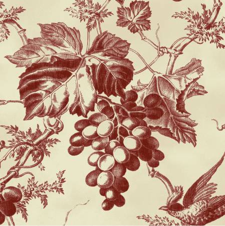 Red Large Grapes Toile