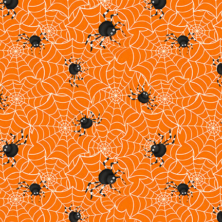 Orange Spider Web Glow in the Dark