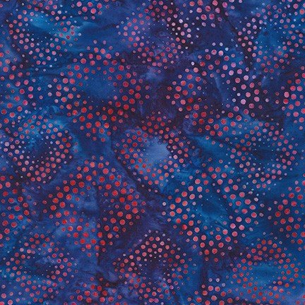 Connect the Dots - Purple Dots in Diamond Shape Batik