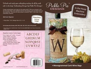 Monogrammed Cork Wine Bags