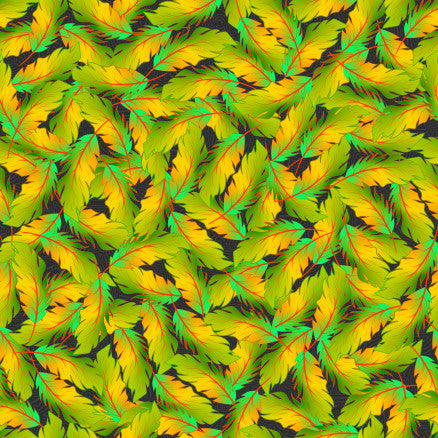 Jungle Birdie--Big Leaves Dark Grey