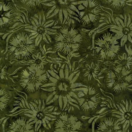 Tonga B8163 Pine Scheming Florals Batik