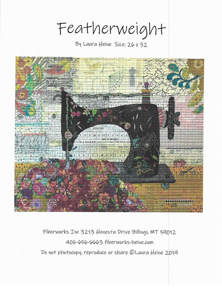 Featherweight Sewing Machine Collage Pattern