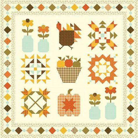 Kit 1104 Fall Gatherings Sampler Quilt Kit