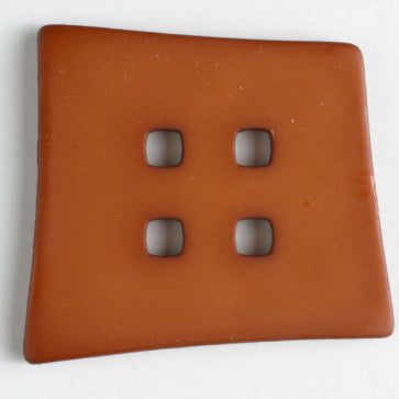 Dill Button 55mm Square 4 Hole - Clay 405502