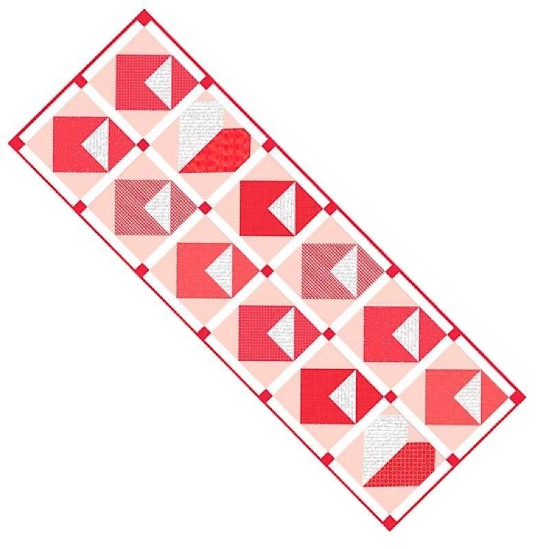 Kit 1068 Table Runner of the Month - Love Notes