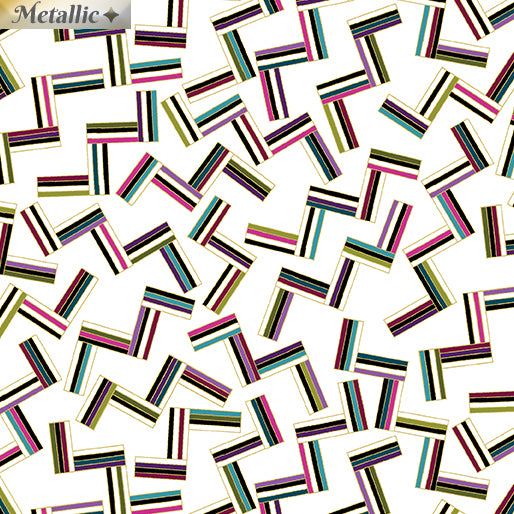 Many Angles White Multi Colored