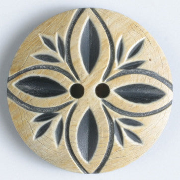 Dill Button 31mm Tan/Black Round