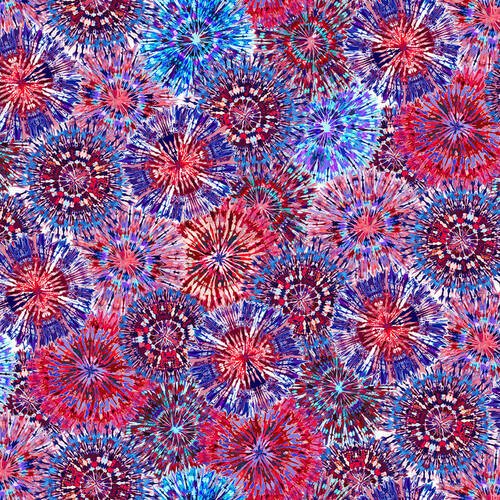 Wide Back - Starburst Patriotic 108" x 108"