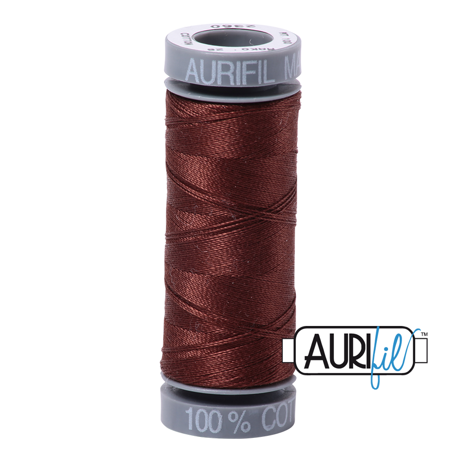 #2360 Chocolate Aurifil Cotton Thread