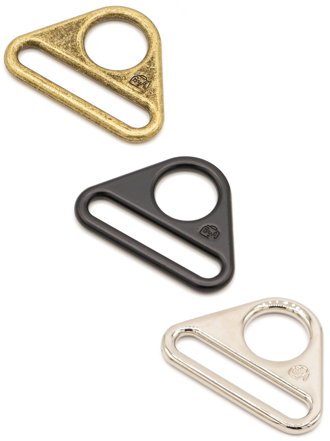 1" Triangle Rings  - package of 2