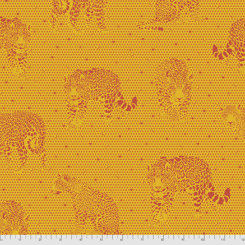 Tula Pink Daydreamer - Lil Jaguars - Papaya