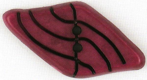 Dill Button 55mm Diamond Dark Red