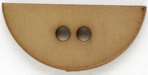 Dill button 55mm Half Circle Beige
