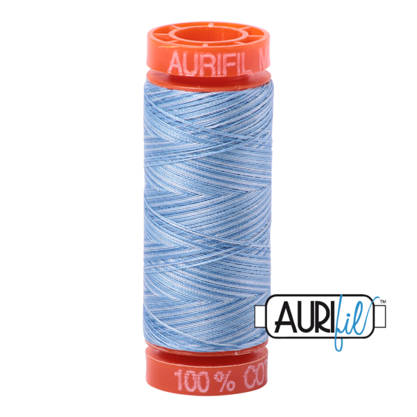 #3770 Stone Washed Denim Variegated Aurifil Cotton Thread
