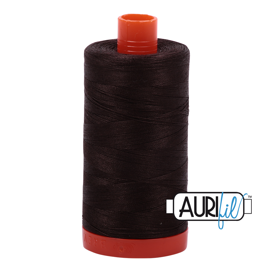#1130 Very Dark Bark Aurifil Cotton Thread