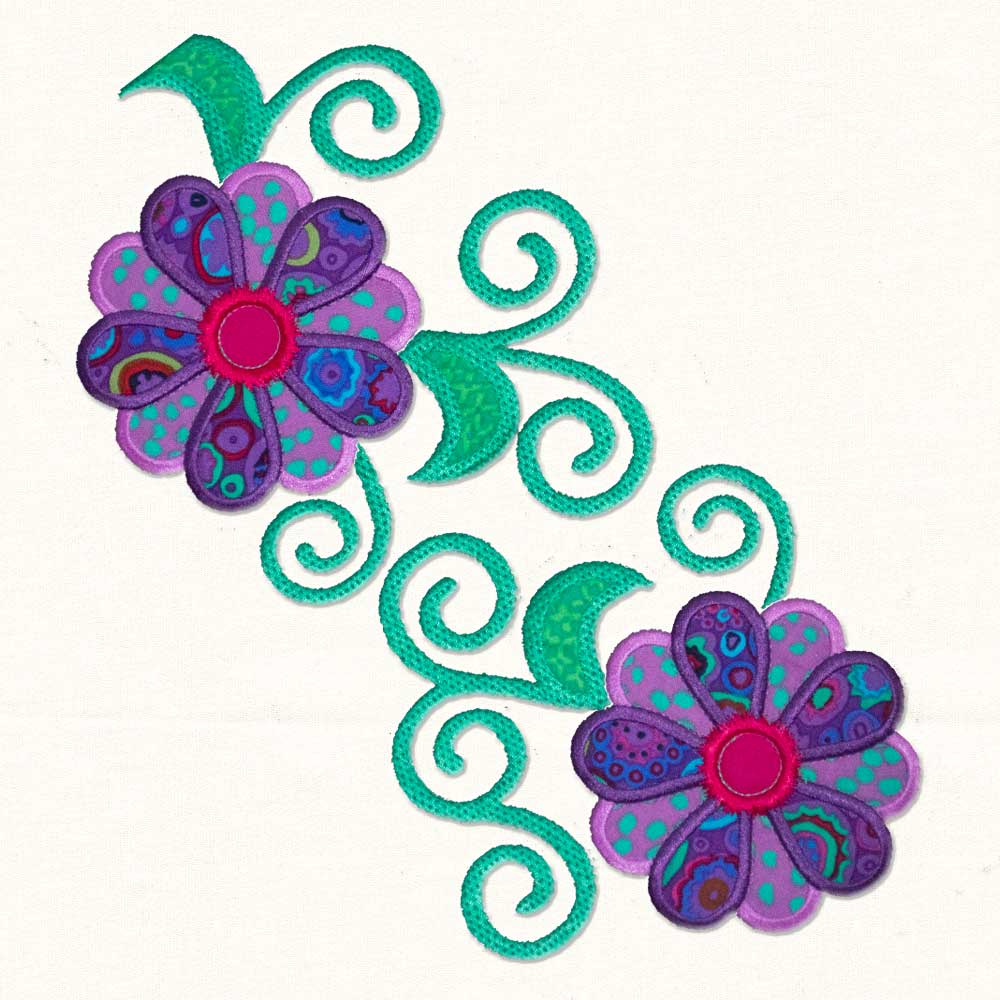 Just Flowers-  Machine Embroidery Pattern