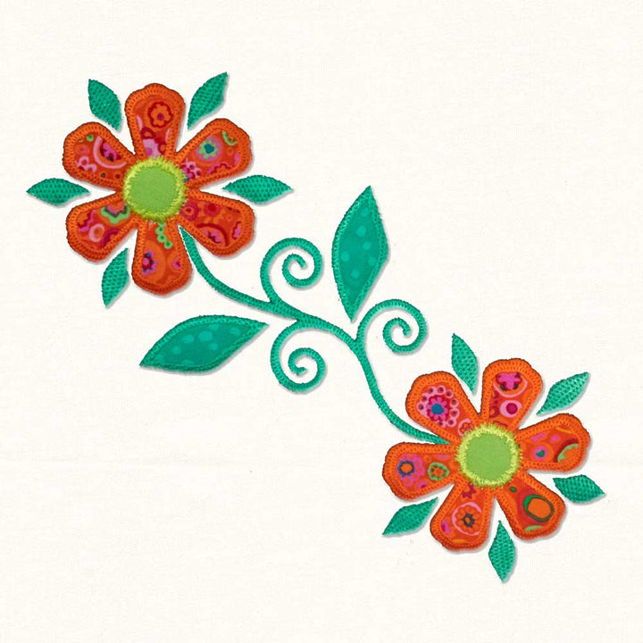 Just Flowers-  Machine Embroidery Pattern