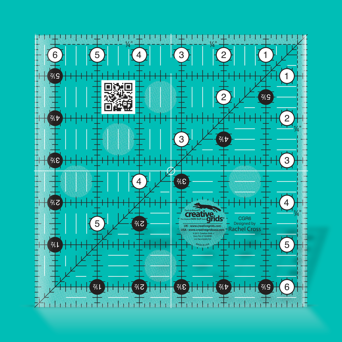 Creative Grids Quilt Ruler 3-1/2in Square 