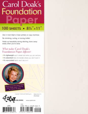 8 1/2" x 11" Carol Doak's Foundation Paper - 100 Sheets