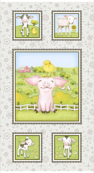 Panel 255 - Farm Babies - 24 Inch Panel