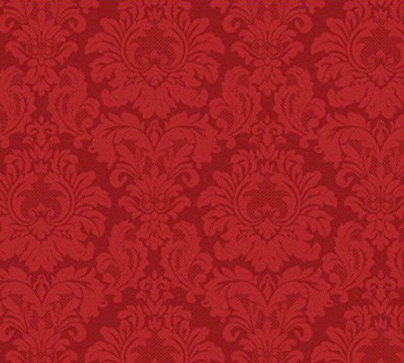 Merry Christmas - Damask - 24637-24 RED