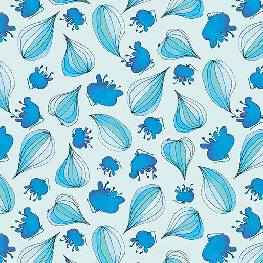 Fantasy Garden - Pods and Petals Blue - 13240-51