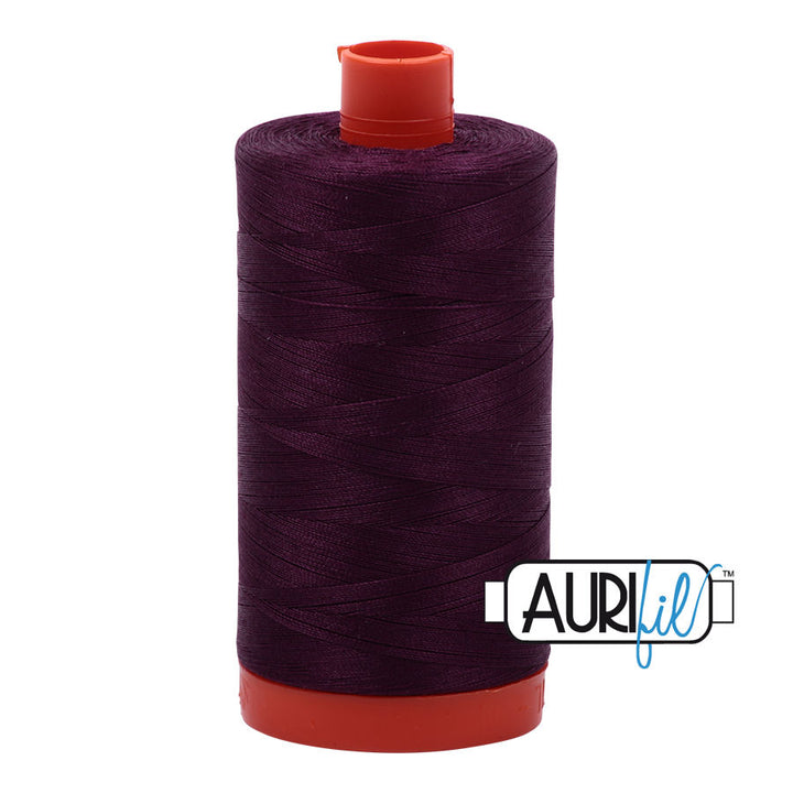 #1240 Very Dark Eggplant Aurifil Cotton Thread