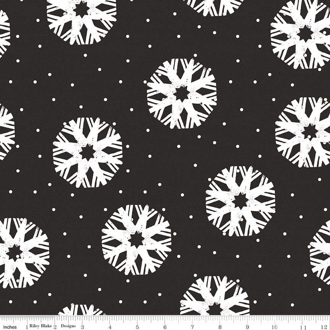 Nicholas - Snowflake Dots Black - C12337-BLACK