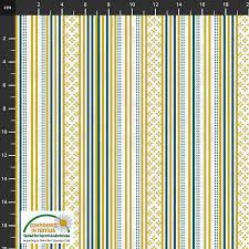 Christmas is Near -Metallic Teal Stripes
