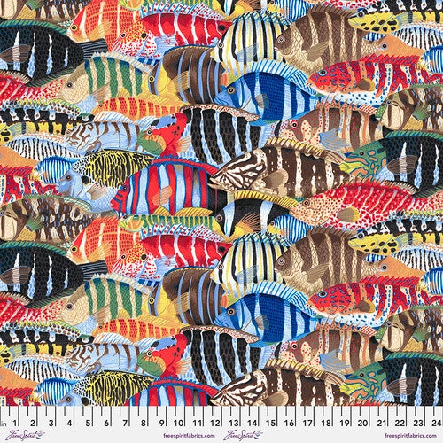 Treasure Island - Stripey Fish Multi - PWSL116.MULTI