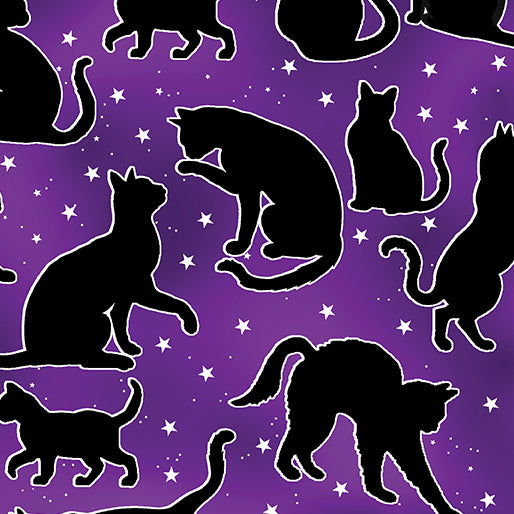 Halloween Spirit - Spooktacular Cats Purple - 12545G-66